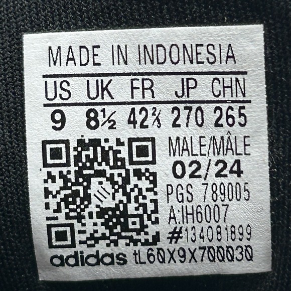 adidas Mens Response Running Shoe Size 9 Black/White Lace up Sneakers IH6007‎ main image 11